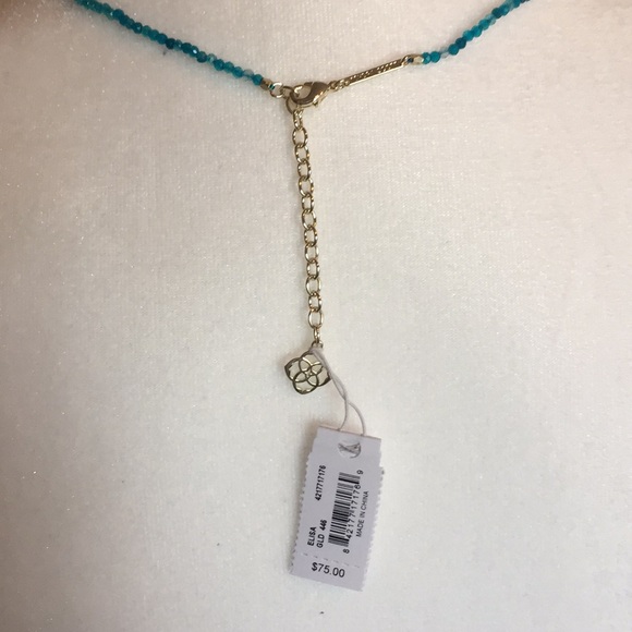 Kendra Scott Beaded Blue Elisa Necklace - Picture 4 of 5